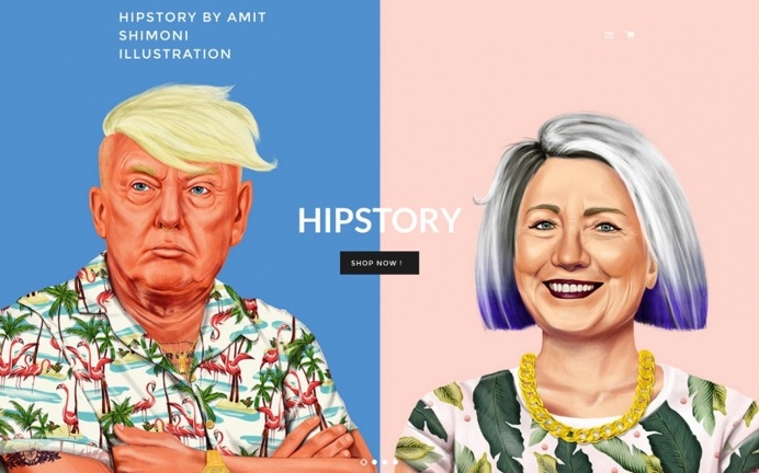 Hipster clinton trump illustration colorful modern cool best beauty beautiful new style trend typography type typdesign black white mindspar