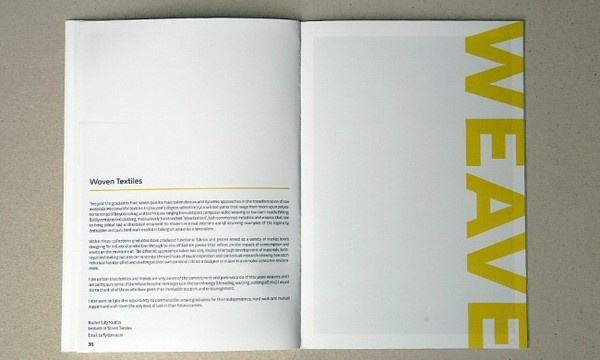 NCAD booklet #layout #booklet #textiles #brochure