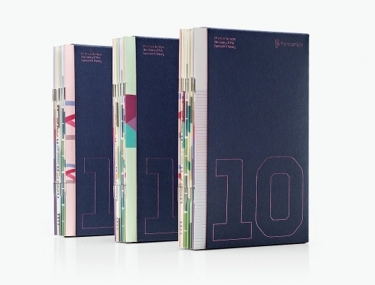 Fontsmith - 10 Years in type #font #fontsmith #packaging #books #set #type #typography