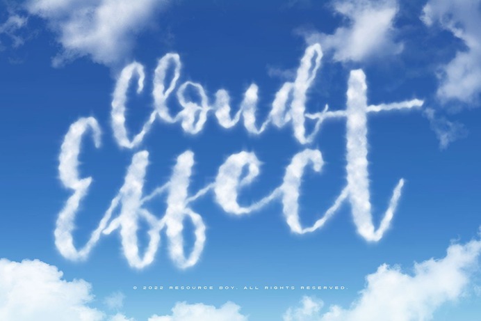 Free smoke or cloud text effect - Photoshop layered mockup template - #effect #photoshop #template #mockup #free