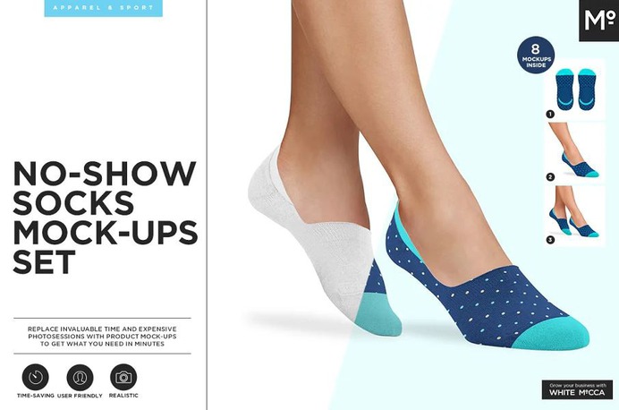 No Show Socks Mock-up