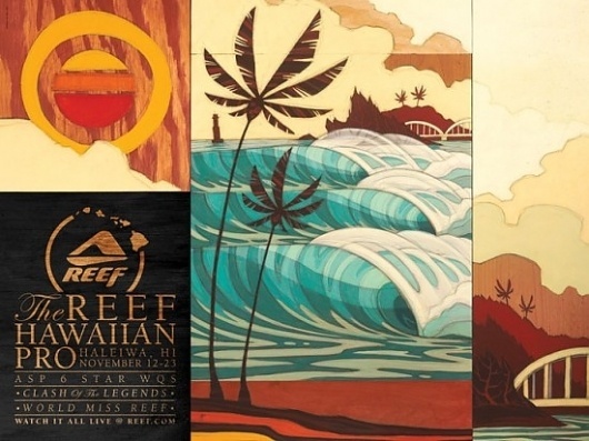 Reef Hawaiian Pro 2011 Artist Erik Abel | Abel Arts #artwork #surf