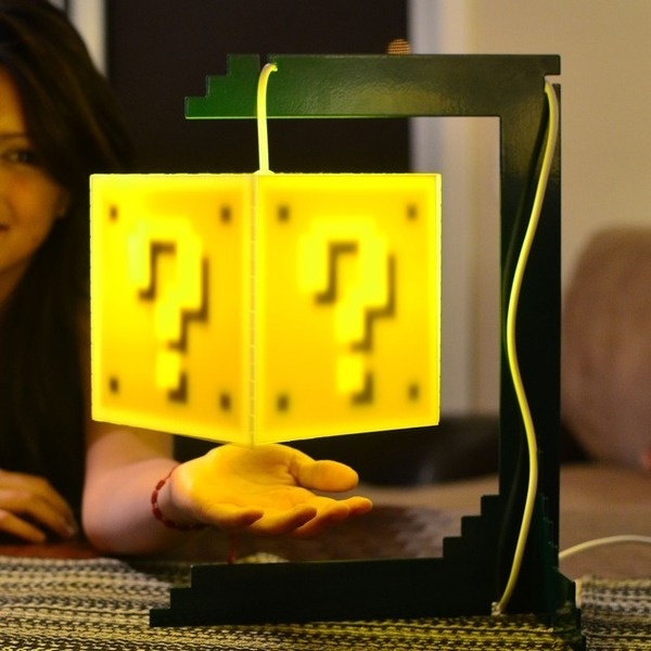 Question Block Lamp & Stand #lamp #gadget #stand
