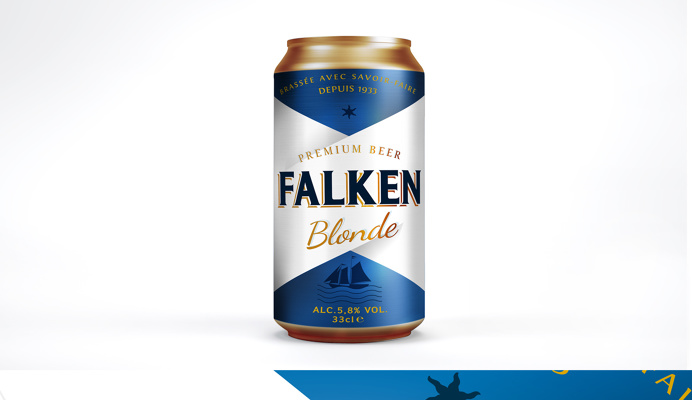 FALKEN. FRENCH BEER. BLONDE CAN. #FRENCH#BEER