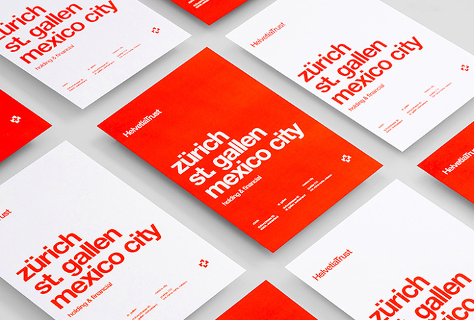 Helvetia Trust by Anagrama #branding #red #graphic design