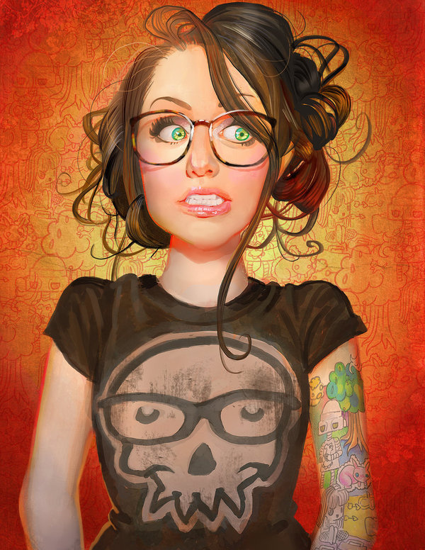 Florixia by JenPenJen on deviantART #girl #illustration #portrait #painting #drawing