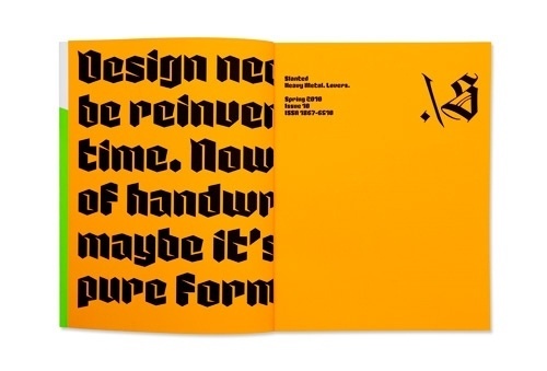 Slanted - Typo Weblog & Magazin - Das Gefühl Typografie - Alles über Schriften, Fontlabels & Design #titel #slanted #design #graphic #magma #cover #magazine #typography
