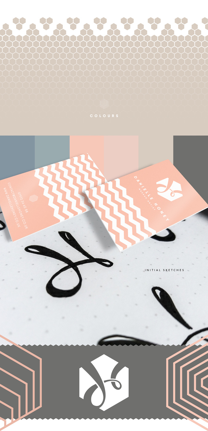 Danielle Honey branding, by Redspa http://redspa.uk