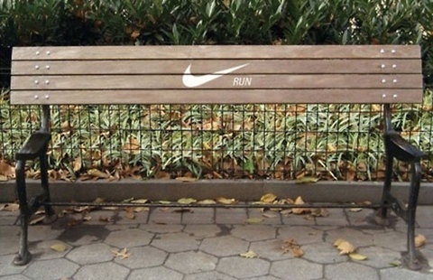 FFFFOUND! | Nike Bench Advertisements Encourage Runners To Keep Going | Complex #design #advertising