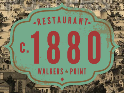 circa 1880 By Rev Pop #badge #1880 #milwaukee #pop #restaurant #scott #brand #starr #rev #logo