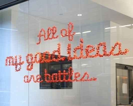 Adam Katz: All of my good ideas are battles | Colossal #i #installation #typography #environmental #have #learned #things #sagmeister