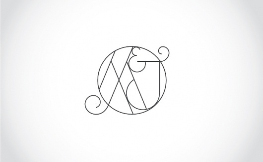 Benjamin Della Rosa // Graphic Design // Illustration #monogram #wedding #deco