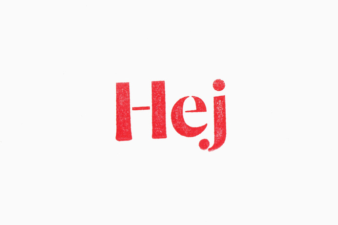 Hand stamped typography designed by Bedow for Essem design, a Swedish manufacturer of artisanal hallway interiors. #aa