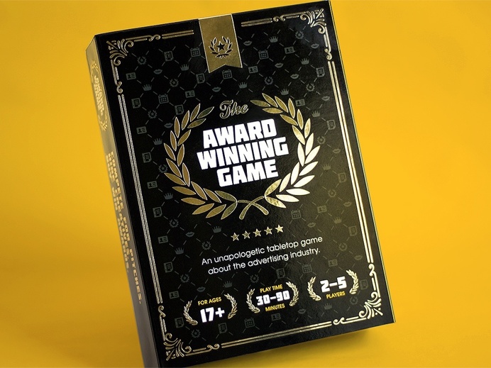 The unapologetic tabletop game about the advertising industry #box