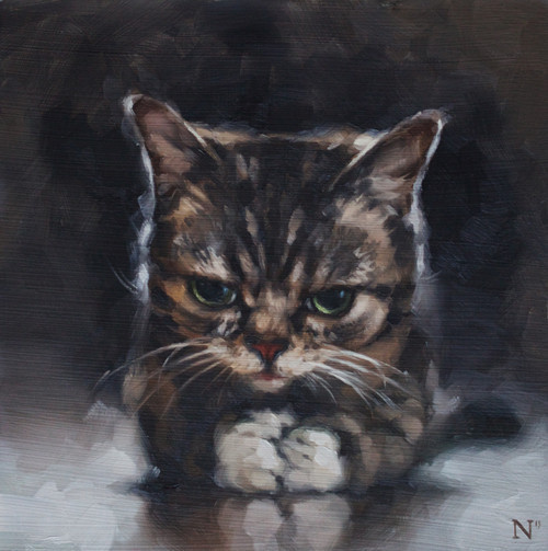 Aaron Nagel SOLD #bub #lil #cat #painting
