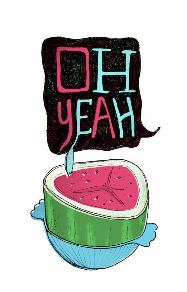 oh-yeah — Illustration by Ryan Crane #print #watermelon #illustration