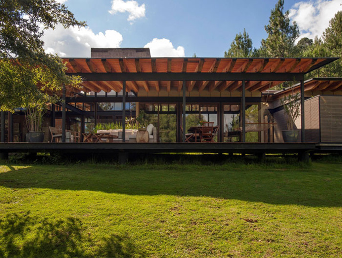 San Sen House Made of Wood and Glass