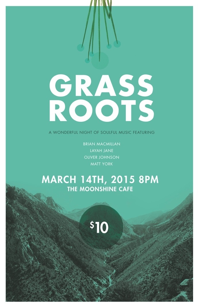 Grass Roots Poster #promotion #poster #music #layout #concert