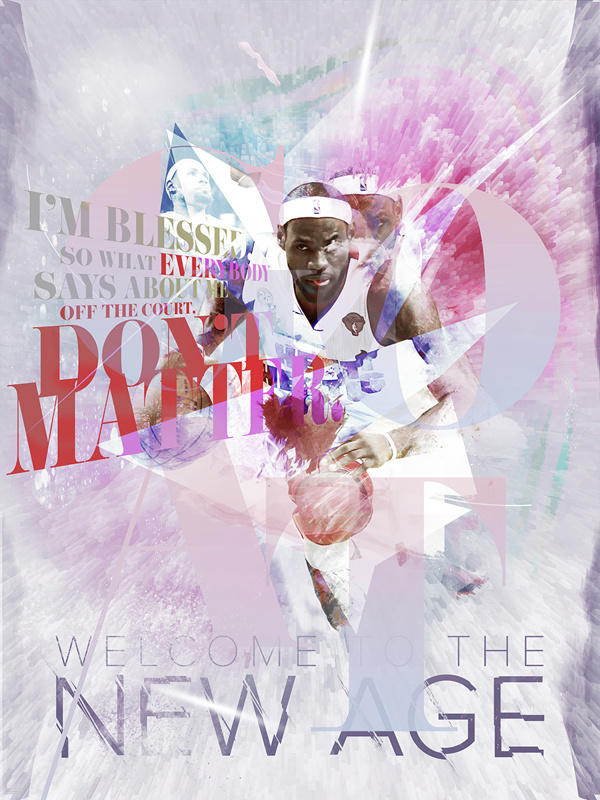G.O.A.T / Welcome to the New Age #quote #design #lebron #digital #james #art #basketball #typography