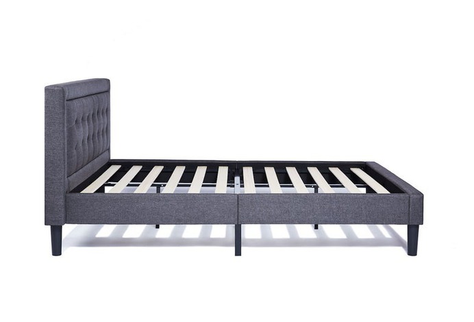 dreamcloud grey bed-frame with headboard