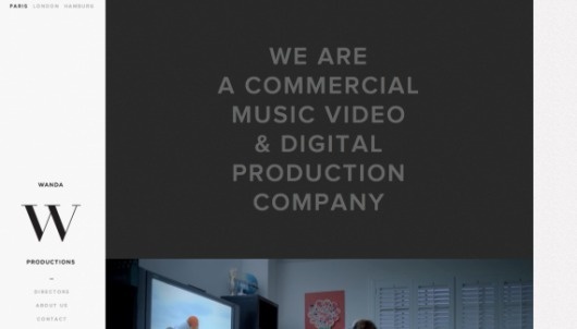 Wanda Productions - Web design inspiration from siteInspire #design #web #typography
