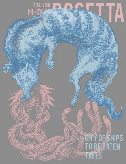 rosetta-poster-web.jpg (JPEG Image, 462x600 pixels) #chris #huth #print #denver #colorado #screen #illustration #gigposter #poster