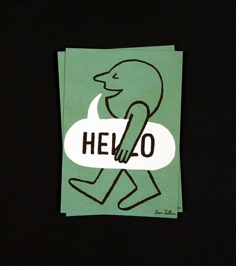Jean Jullien's online portfolio: YCN #design #illustration #drawn #art #hello #cute #hand #typography
