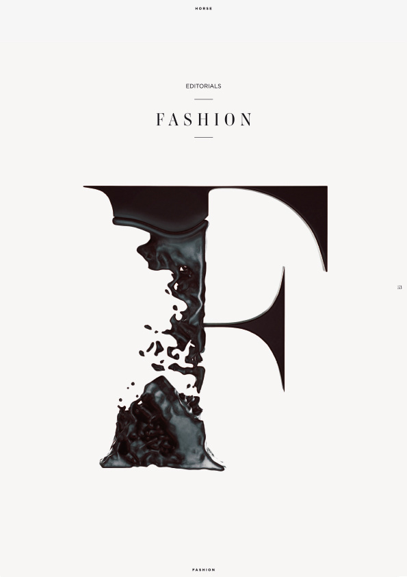 Kuda (Ilustrasi) di Behance #white #serif #black #liquid #typography