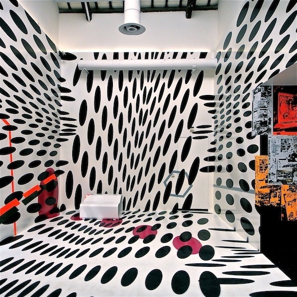 z x y:Cafeteria, La Biennale di Venezia, Italy, byÂ Tobias Rehberger #white #color #shapes #black #space #vinyl