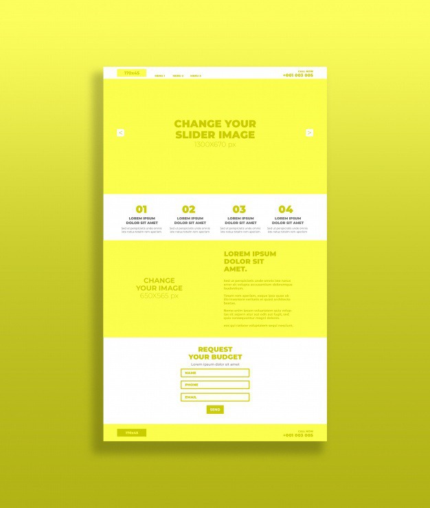 Yellow landing page mockup Premium Psd. See more inspiration related to Banner, Mockup, Business, Technology, Computer, Template, Social media, Marketing, Web, Website, Internet, Social, Yellow, Mock up, Landing page, Web banner, Profile, Media, Website template, Page, Site, Up, Navigation, Interface, Web site, Homepage, Landing, Destination and Mock on Freepik.