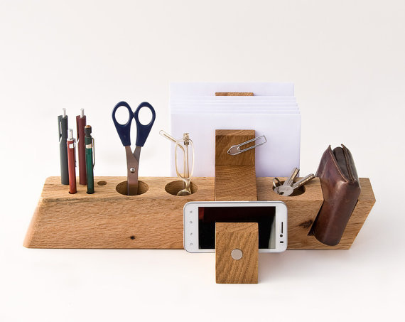 Large Desk Organizer -- lessandmore etsy