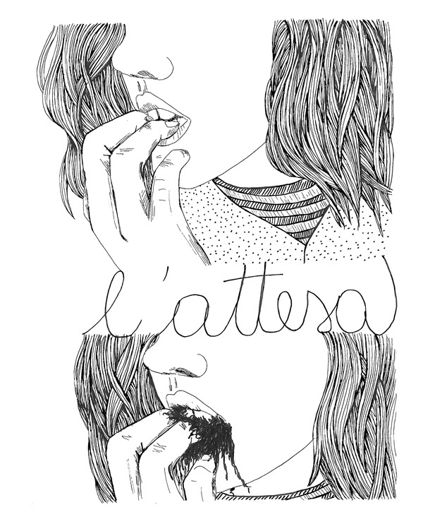 always waiting for something #waiting #me #illustration #wait #bw