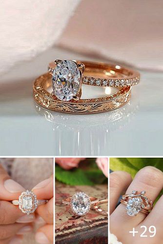 Rose gold known as pink or red gold is a pure gold and copper. Rose gold diamond engagement rings have a feminine and romantic look.