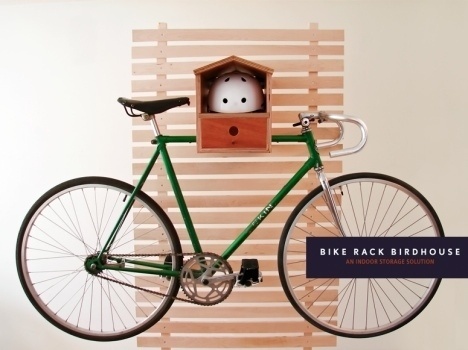 bikerack-birdhouse.jpg (468×350) #grain #bike