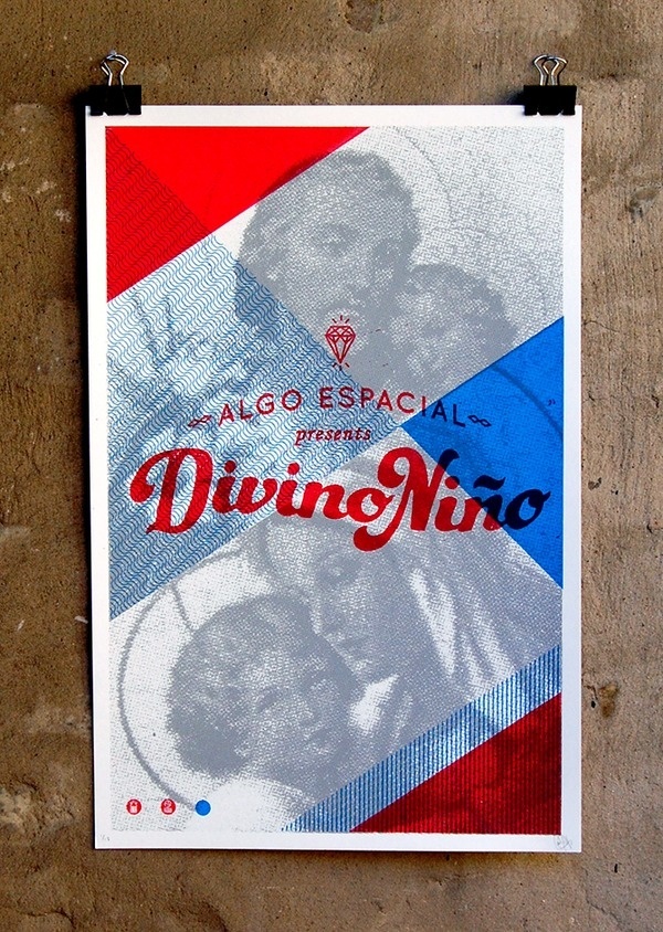Divino Niño #halftone #mary #jesus #poster #type #holy