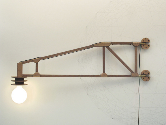 Otto Arm Light by Kahokia Design, Brooklyn, NY #wood #design #lamp #arm light #lighting #oak #otto #kahokia #brooklyn #ny #nyc #new york