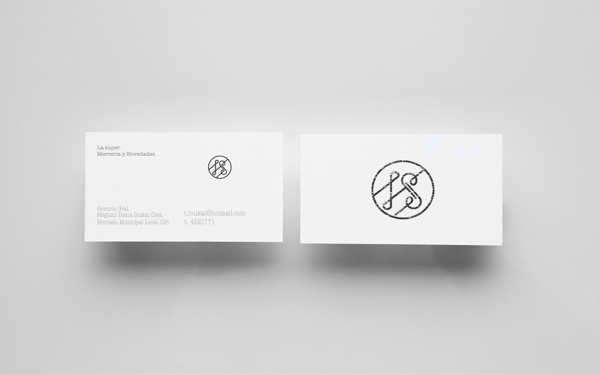 Mercería "LA SUPER" on Behance #business #branding #super #haberdashery #mercera #la #logo #cards