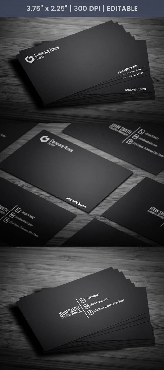 Free Black Coo Business Card Template
