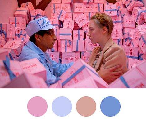 Colour, colour palette, wes anderson