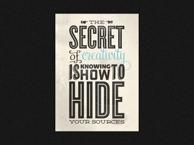 Dribbble - Secret to Creativity by David Pomfret #secret #of #creativity #pomfret #david