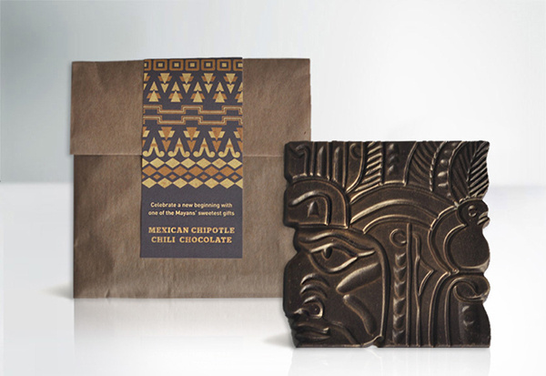 Packaging example #498: Mayan inspired chocolate packaging #packaging #mexico #maya #design #central #america