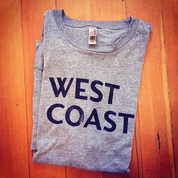 Kneadle — West Coast Tee #lettering #serif #sans #shirt #gray #custom #type