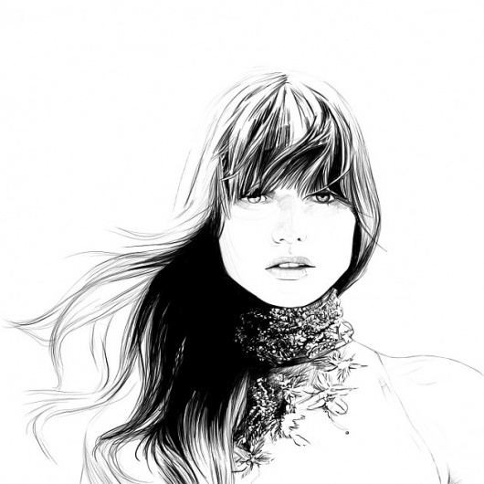Caroline Andrieu Fashion Illustrations – Illustration inspiration on MONOmoda #line #white #black #illustration #fashion