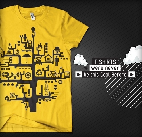 T Shirts were never be this Cool Before!!! on the Behance Network #tree #t #icons #symbols #shirt #illustration