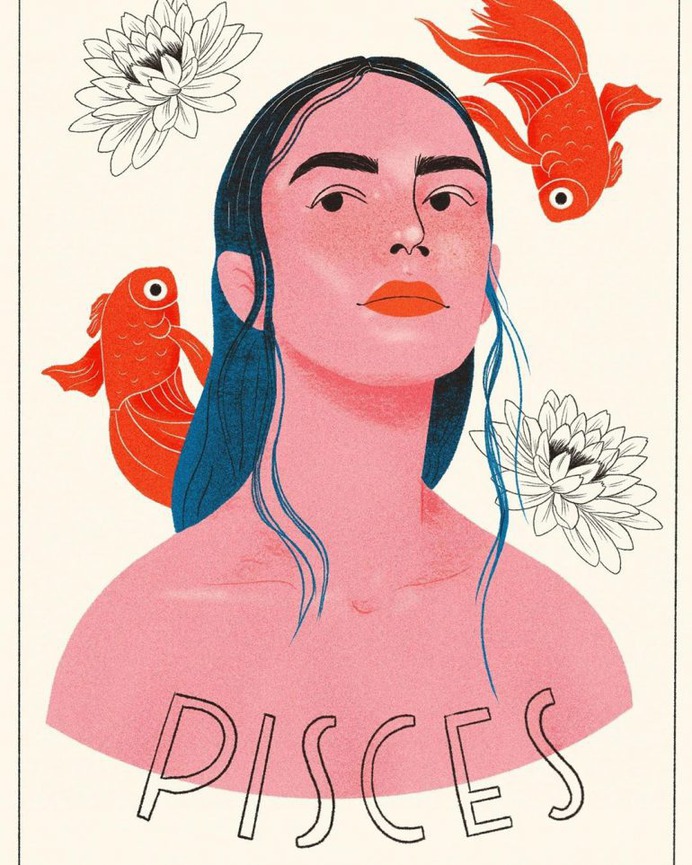 Digital Illustrations of the Prettiest Zodiac Portraits by Cloudy Thurstag