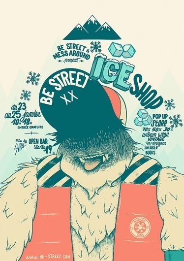 Be-Street-Ice-Shop.jpg 545×771 pixels #mcbess #design #illustration #be #street #typography