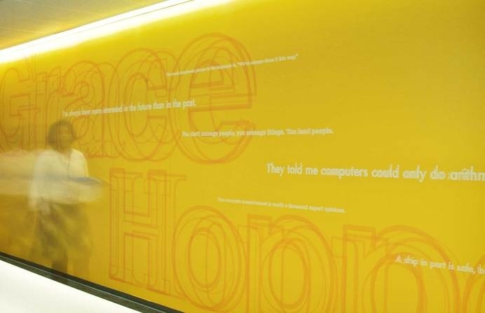 Panasonic - GHD - Graham Hanson Design #yellow #environment #space #large #human #signage #type #outline