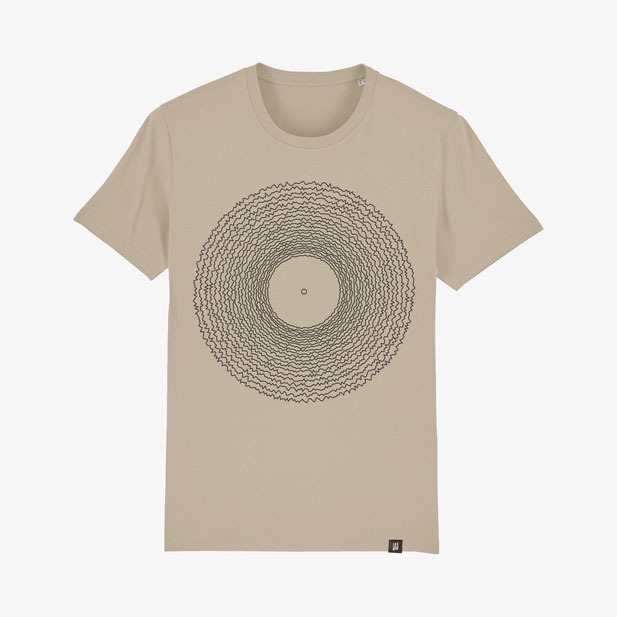 Tee-shirt Microgroove Vinyle Disque Record LP 33 minimaliste design