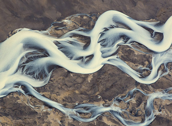 Andre → Iceland. River. → Patterns 1 #landscape #photography #arial #erosion #iceland #river