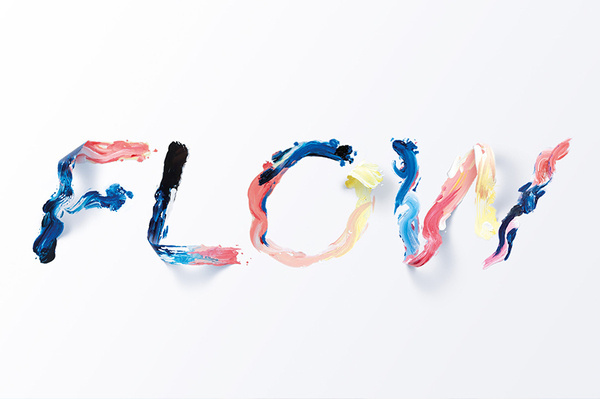 Sawdust - Flow #typography #paint #flow #sawdust #painted #handmade type #type experiment #pinted type